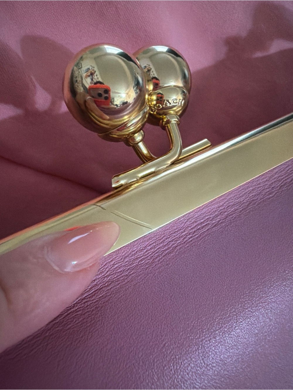 Coach large kisslock frame bag - Picture 9 of 10
